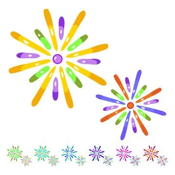 Light firework cartoon vector graphic Stock Illustration