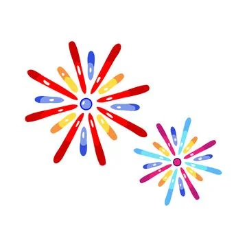 Light firework cartoon vector illustration Stockillustratie