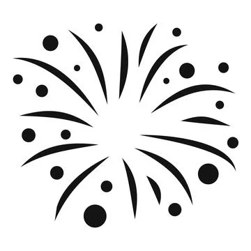 Light firework icon simple vector. Party event Illustrazione stock