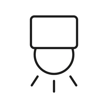 Light fixture bathroom icon vector basic design simple and modern Stock Illustration