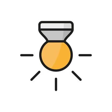 Light fixture bathroom icon vector basic design simple and modern Illustrazione stock