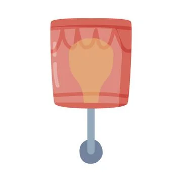 Light Fixture or Light Fitting as Electrical Device with Lamp Providing Stock Illustration