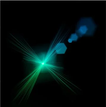 Light flare blue effect. Vector. Vector Illustrazione stock