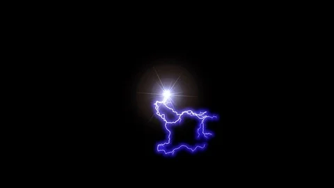 Light flare energy ball with lightning flashes blue 動画素材 72530737