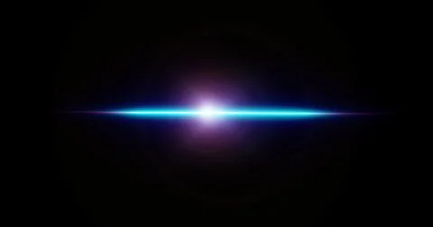 Light flare moving overlay asset in black. Long arm shining lens flare ligh.. Stock Illustration