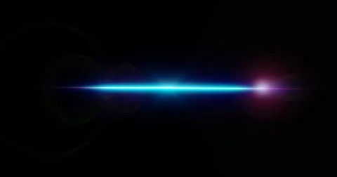 Light flare moving overlay asset in black. Long arm shining lens flare ligh.. Stock Illustration