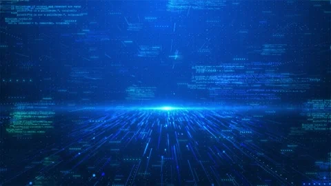 Light Flare Over Digital Code Interface Background Stock Footage 315411889