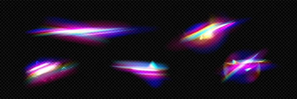 Light flare with rainbow shining effect. Stock Illustration