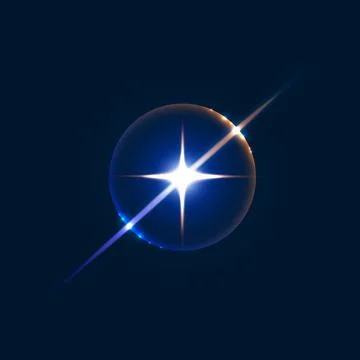 Light flare sparkle, shine flash and glow effect Stock Illustration