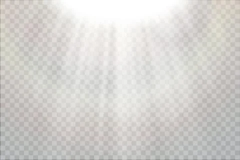 Light flare special effect with rays of light and magic sparkles. Vector illu Stock Illustration