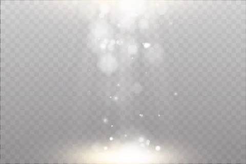 Light flare special effect with rays of light and magic sparkles. Vector illu Stock Illustration