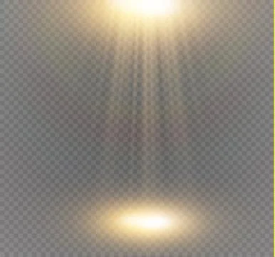 Light flare special effect with rays of light and magic sparkles. Vector illu Stock Illustration