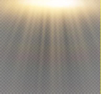 Light flare special effect with rays of light and magic sparkles. Vector illu Stock Illustration