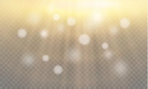 Light flare special effect with rays of light and magic sparkles. Vector Stock Illustration