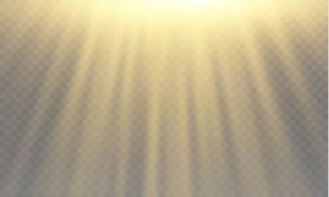 Light flare special effect with rays of light and magic sparkles. Vector Stock Illustration