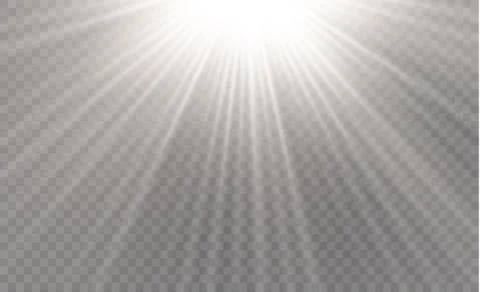 Light flare special effect with rays of light and magic sparkles. Stock Illustration