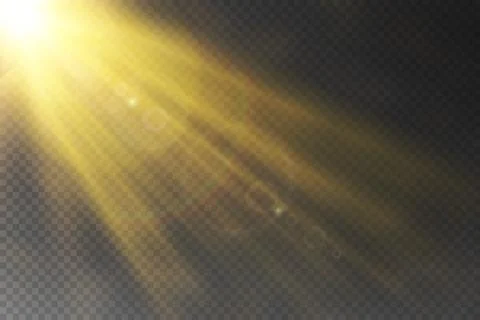 Light flare special effect with rays of light. Stock Illustration