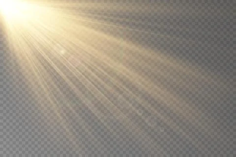 Light flare special effect with rays of light. Stock Illustration