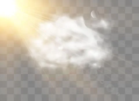 Light flare special effect with rays of light and magic sparkles. Stock Illustration