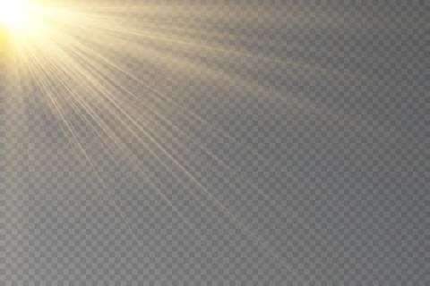 Light flare special effect with rays of light. Glow transparent vector light Stock Illustration