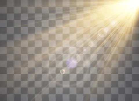 Light flare special effect with rays of light. Stock Illustration