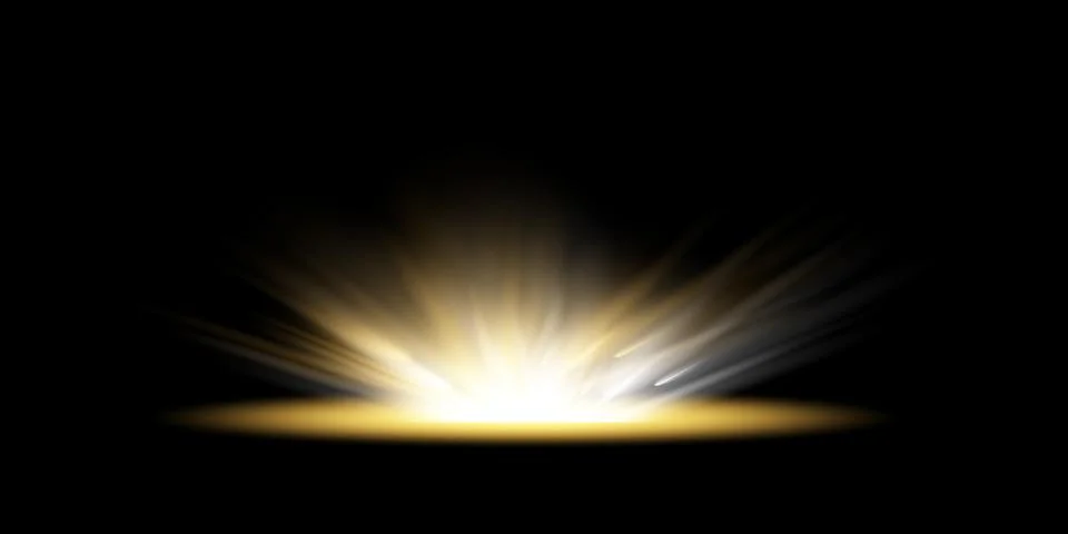 Light flare special effect with rays of light and magic sparkles. Glow tran.. Stock Illustration