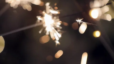 Light flares from Bengal lights. New year celebration. Stock Footage 251529488