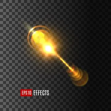 Light flash effect or lens flare shine vector icon Illustrazione stock