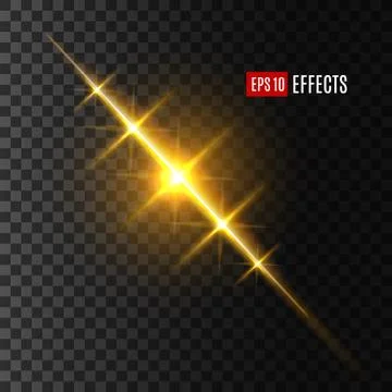 Light flash or sun and star shine effect Stock Illustration