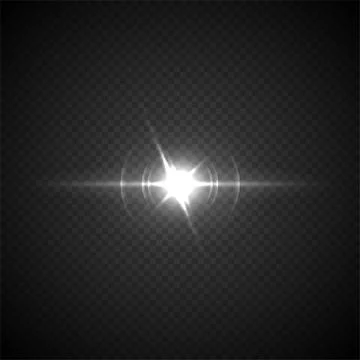 Light flashe vector illustration on transparent background Stock Illustration