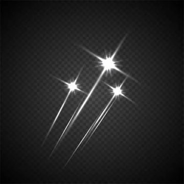 Light flashes vector illustration on transparent background Ilustração Stock