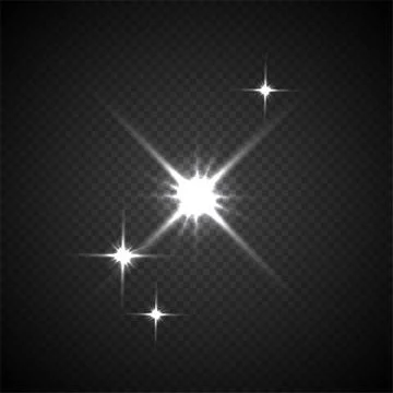 Light flashes vector illustration on transparent background Stock Illustration