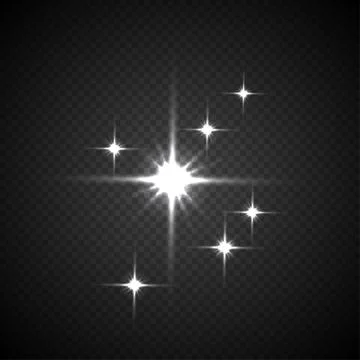 Light flashes vector illustration on transparent background Illustrazione stock