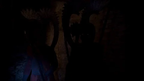 The light from the flashlight shines on the cardboard Stock Footage 107752327