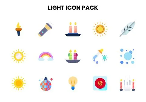 Light Flat UI Icons Pack Ilustración de archivo