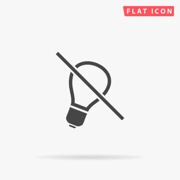 Light Off flat vector icon Illustrazione stock