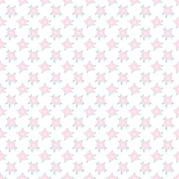 Light floral romantic vector pattern (tiling) Stock Illustration