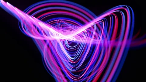 Light flow bg in 4k. Abstract looped background with light trails, stream of red Stock Footage 136429859