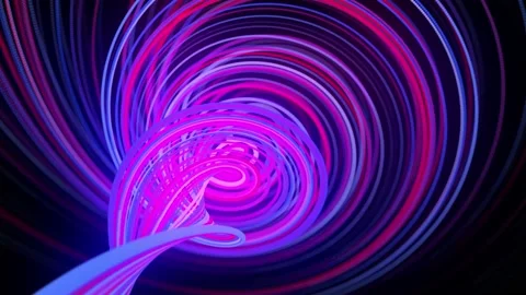Light flow bg in 4k. Abstract looped background with light trails, stream of red Stock Footage 140200024