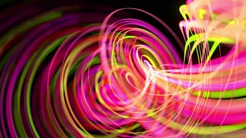 Light flow bg in 4k. Abstract looped background with light trails, stream of Stock Footage 141671523