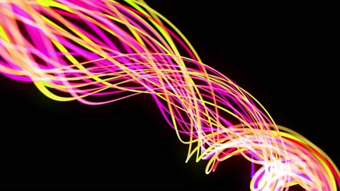 Light flow bg in 4k. Abstract looped background with light trails, stream of Stock Footage 141671868