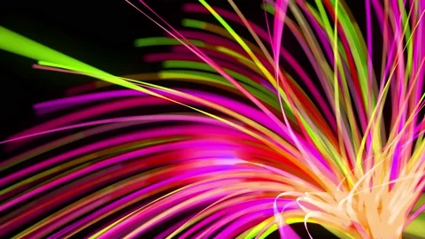 Light flow bg in 4k. Abstract looped background with light trails, stream of Stock Footage 141672183
