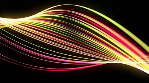 Light flow bg in 4k. Abstract looped background with light trails, stream of Stock Footage 141672784
