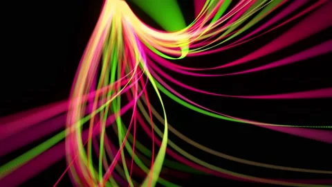 Light flow bg in 4k. Abstract looped background with light trails, stream of Stock Footage 141673109