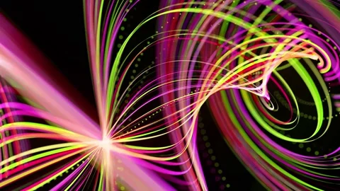 Light flow bg in 4k. Abstract looped background with light trails, stream of Stock Footage 141676349