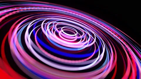 Light flow in ring structure, bg in 4k. Abstract looped background with light Stock Footage 136433969