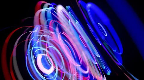 Light flow in ring structure, bg. 3d render. Abstract background with light Stockillustratie