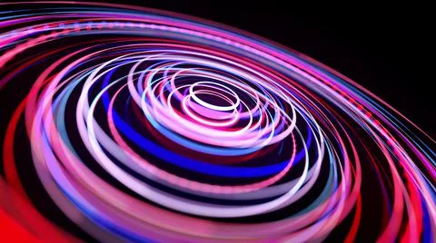 Light flow in ring structure, bg. 3d render. Abstract background with light 스톡 일러스트