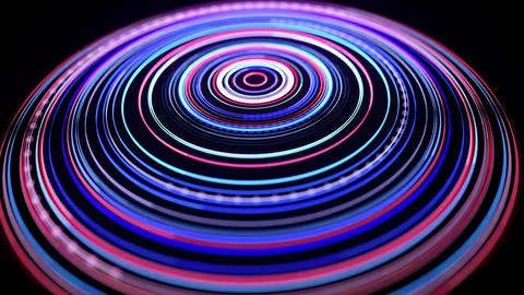 Light flow in ring structure, bg. 3d render. Abstract background with light 스톡 일러스트