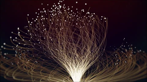 Light Flower Particles in a 3D animation Stock Footage 239046382